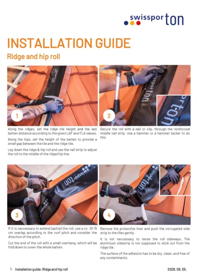 Installation guide Ridge and hip roll 2026 EN