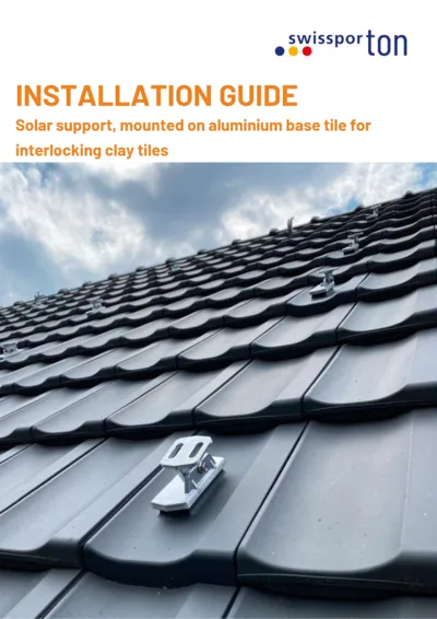 Installation guide Solar support for aluminium base Interlocking tiles 2025 EN