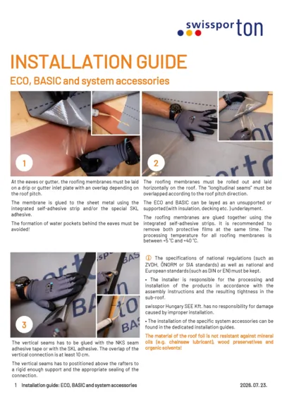 Installation guide ECO, BASIC 2026 EN