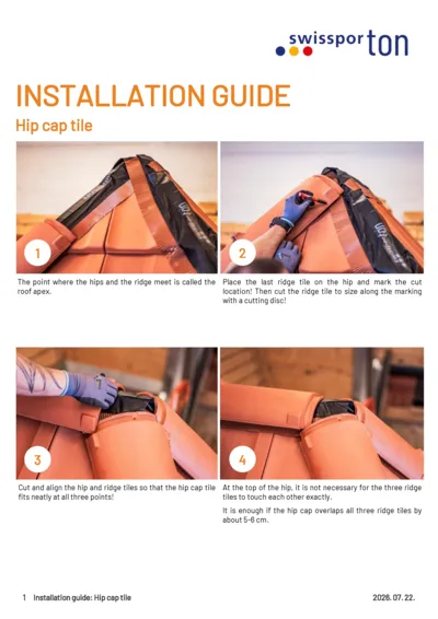 Installation guide Hip cap tile 2026 EN